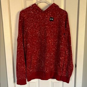 Under Armour Kids Hoodie in Red with White Pattern